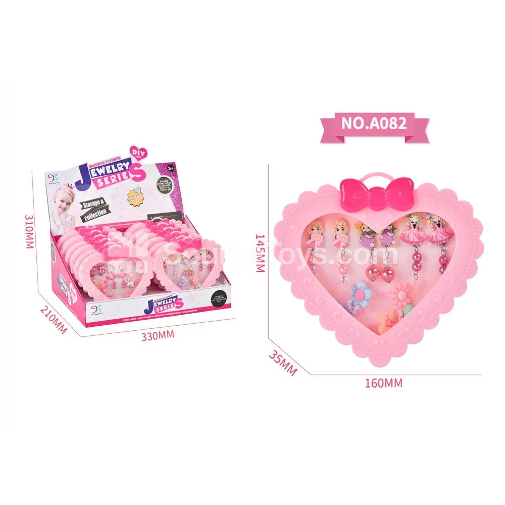 Girls’ Fashion Jewelry Ear Clip and Ring Set Gift Box