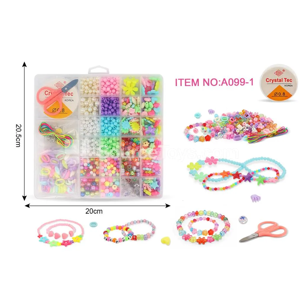 Girls’ Jewelry DIY Bead Box, Rainbow Beads, Kids’ Craft, Creative Gift