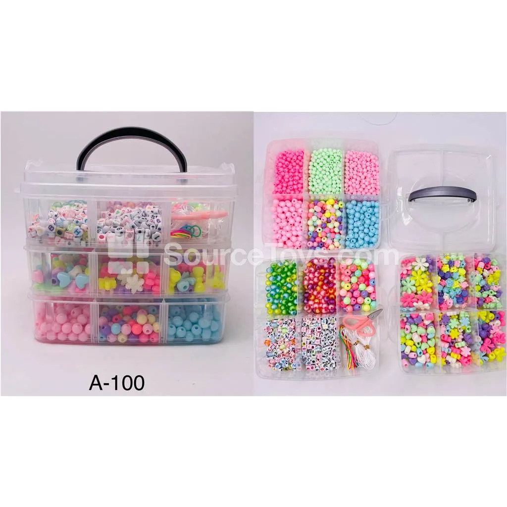Girls’ Jewelry DIY Carry Case with Rainbow Beads Girls’ Jewelry DIY Carry Case with Rainbow Beads