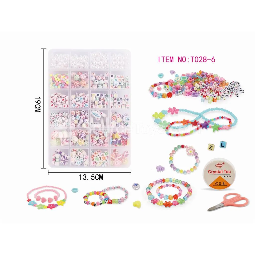 Fashion Jewelry 24-Grid DIY Bead Set for Kids