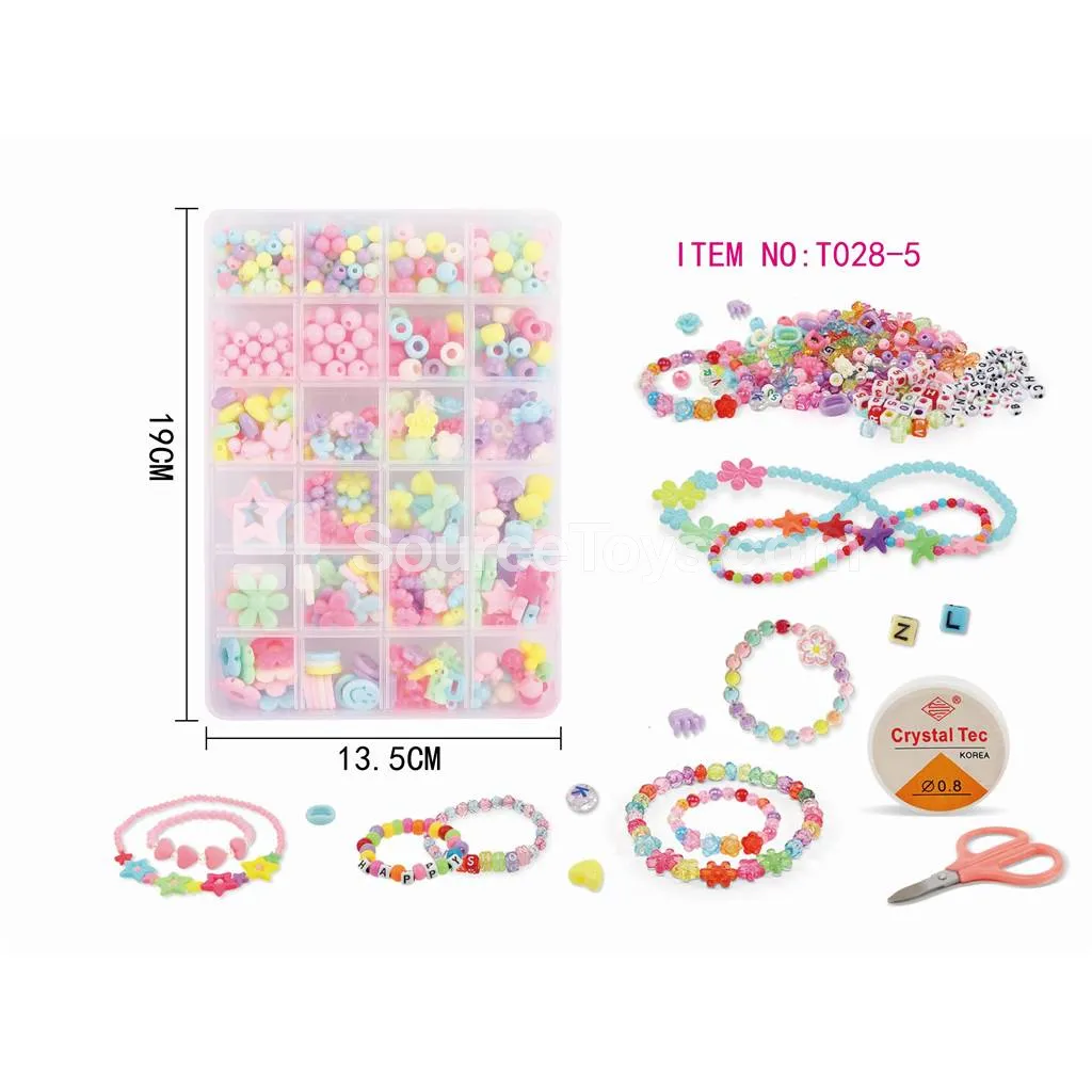 Girls’ 24-Grid DIY Bead Craft Kit Rainbow Beads Kids Pretend-Play Toy Creative Gift Girls’ 24-Grid DIY Bead Craft Kit Rainbow Beads Kids Pretend-Play Toy Creative Gift