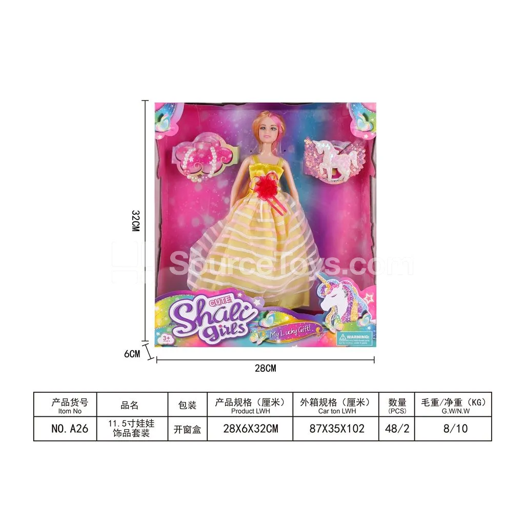 11.5-inch Princess Unicorn Headband Dress-Up Jewelry Set Pretend-Play Toy for Girls 11.5-inch Princess Unicorn Headband Dress-Up Jewelry Set Pretend-Play Toy for Girls