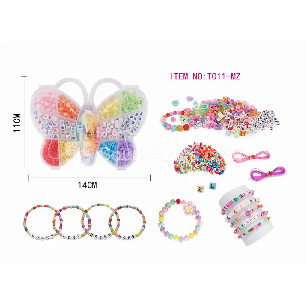 Girls’ DIY Beaded Jewelry Craft Kit in Rainbow Colors with Handle Girls’ DIY Beaded Jewelry Craft Kit in Rainbow Colors with Handle