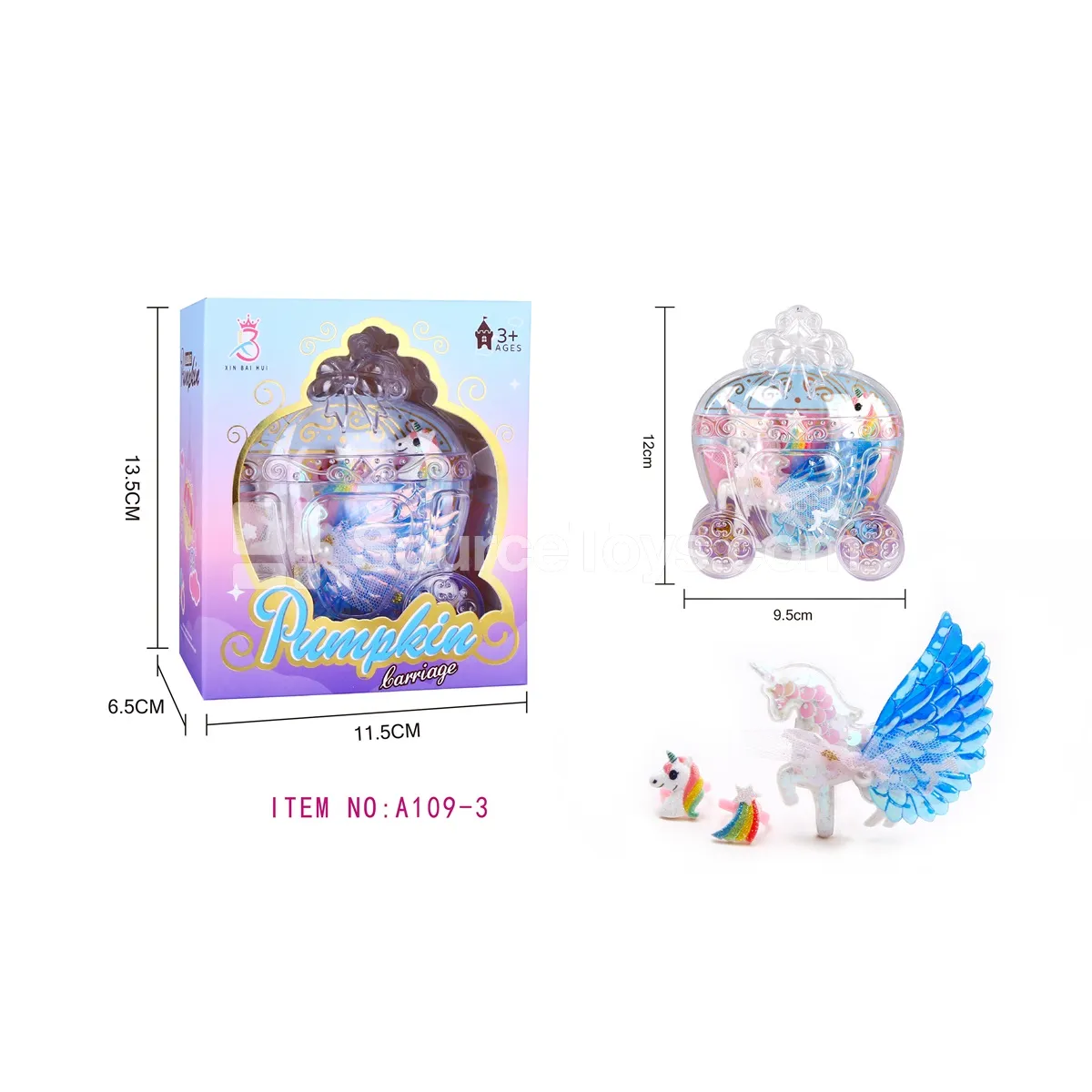 Fashion Doll Accessory Set – Unicorn Hair Clip & Pumpkin Carriage Storage Box Pretend-Play Toy Fashion Doll Accessory Set – Unicorn Hair Clip & Pumpkin Carriage Storage Box Pretend-Play Toy