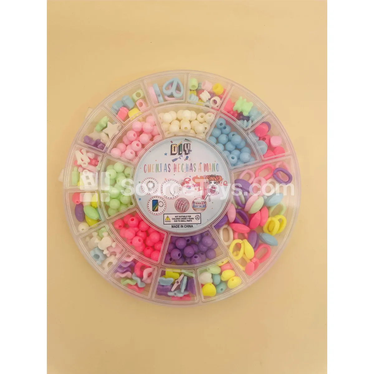 DIY Bead Craft Kit with Round Tray Box – Rainbow Clay Beads, Mini Beads & Letter Beads for Kids’ Handmade Play DIY Bead Craft Kit with Round Tray Box – Rainbow Clay Beads, Mini Beads & Letter Beads for Kids’ Handmade Play