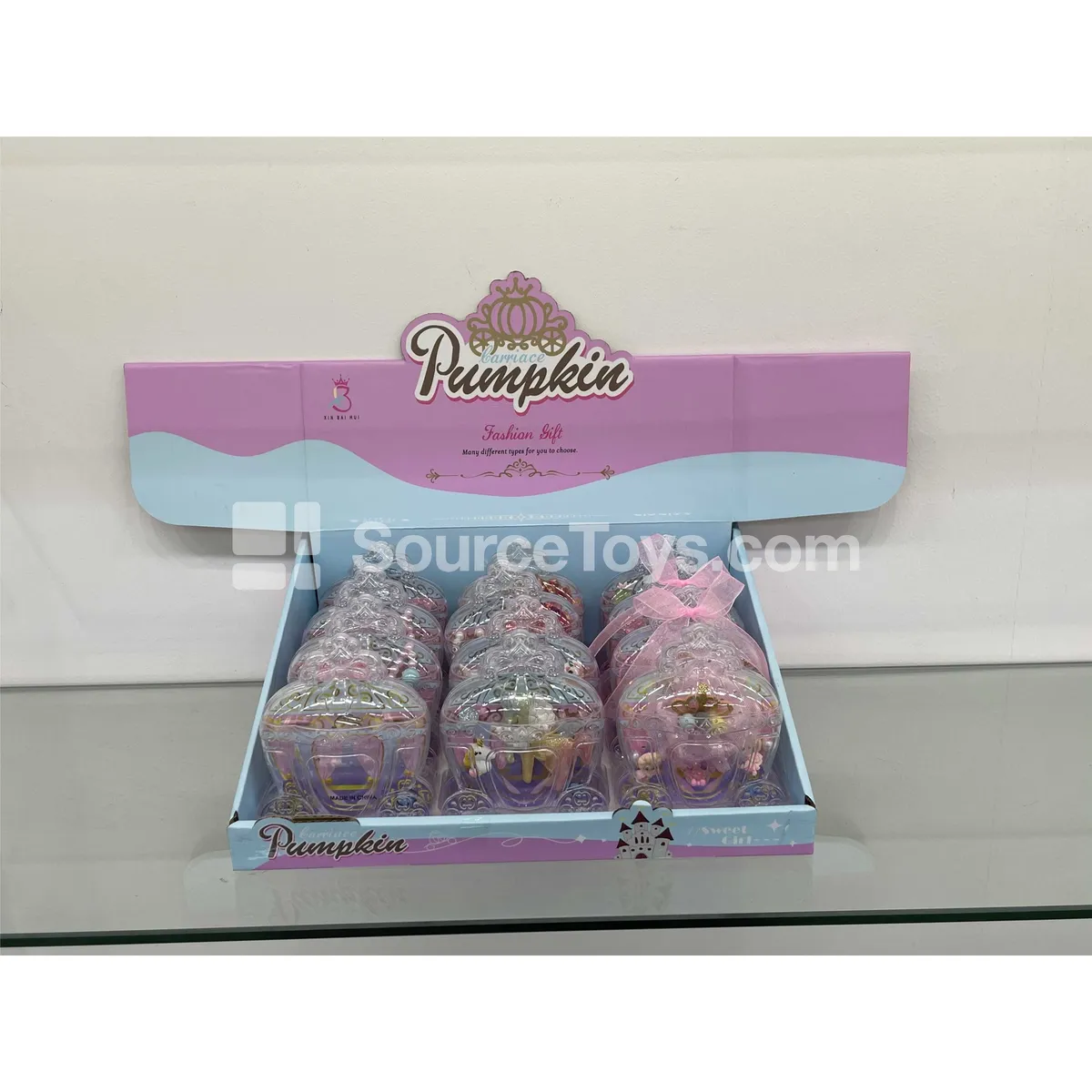 12-Piece Fashion Doll Accessory Set with Pumpkin Carriage Jewelry Box