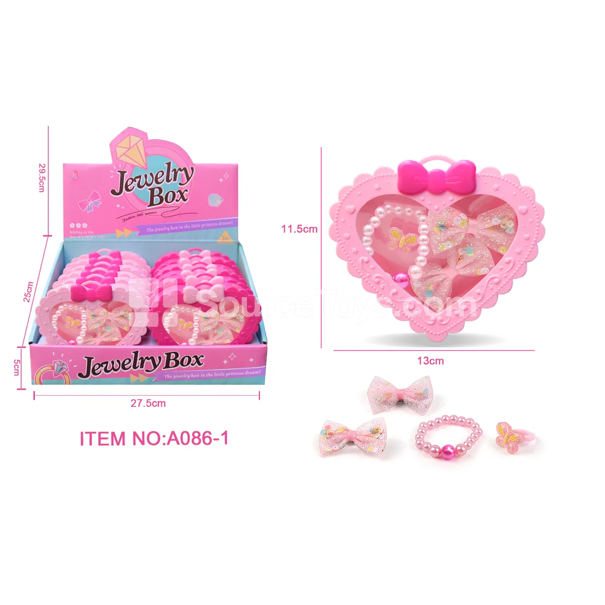 Hair Clip Ring Bracelet Set 12pcs/Box Pretend Play Role Play Hair Clip Ring Bracelet Set 12pcs/Box Pretend Play Role Play