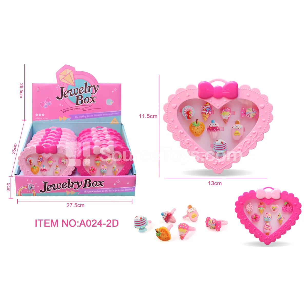 Cartoon Ice Cream Rings 12pcs/Box Cartoon Ice Cream Rings 12pcs/Box