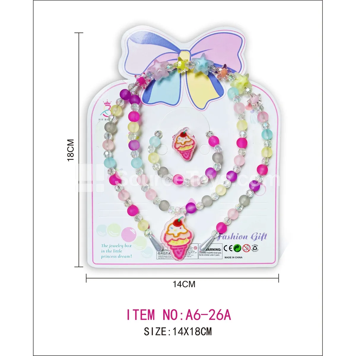 Girls’ Jewelry Set Necklace Bracelet Headband Pretend-Play Accessory Set Girls’ Jewelry Set Necklace Bracelet Headband Pretend-Play Accessory Set