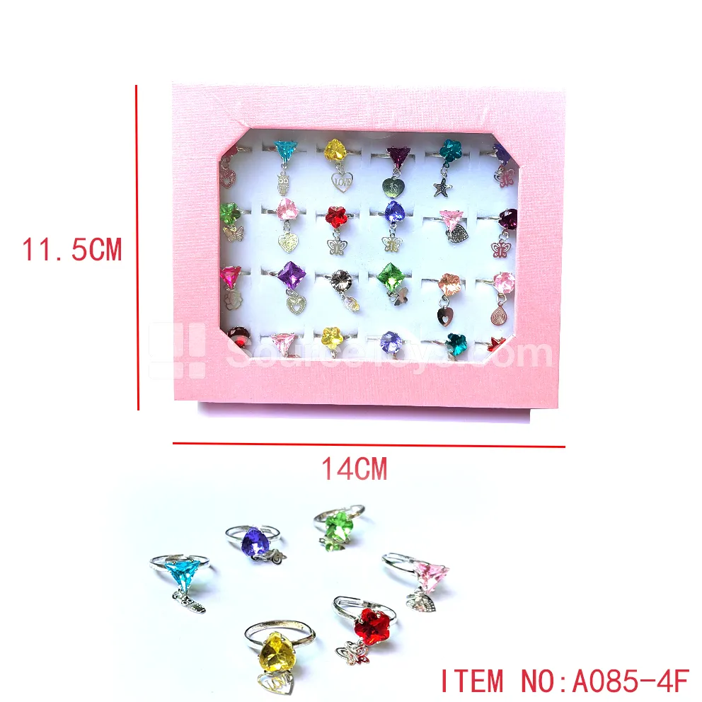 Alloy Ring with Gemstone Charm Alloy Ring with Gemstone Charm