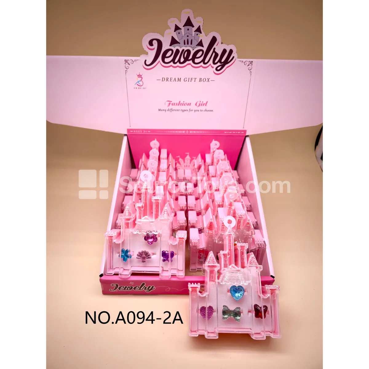 Castle Princess Gem Ring Box, 12 pcs/box Castle Princess Gem Ring Box, 12 pcs/box
