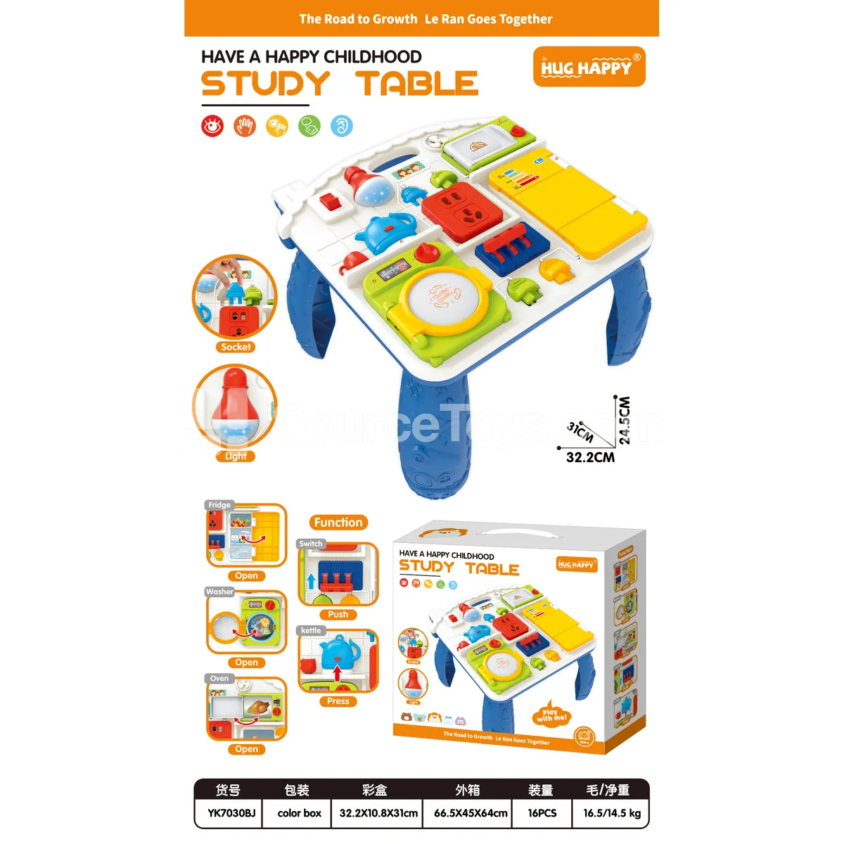 Montessori educational early education small appliance learning table, requires 3*1.5V AA batteries, no packaging Montessori educational early education small appliance learning table, requires 3*1.5V AA batteries, no packaging