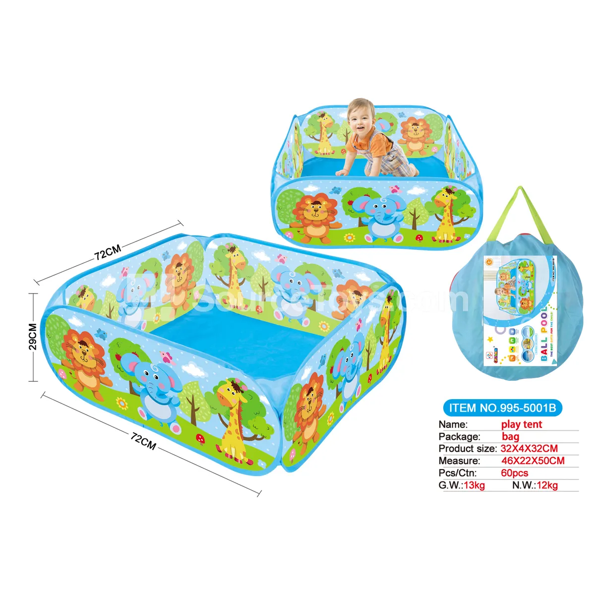 Animal Zoo Play Tent Ball Pit