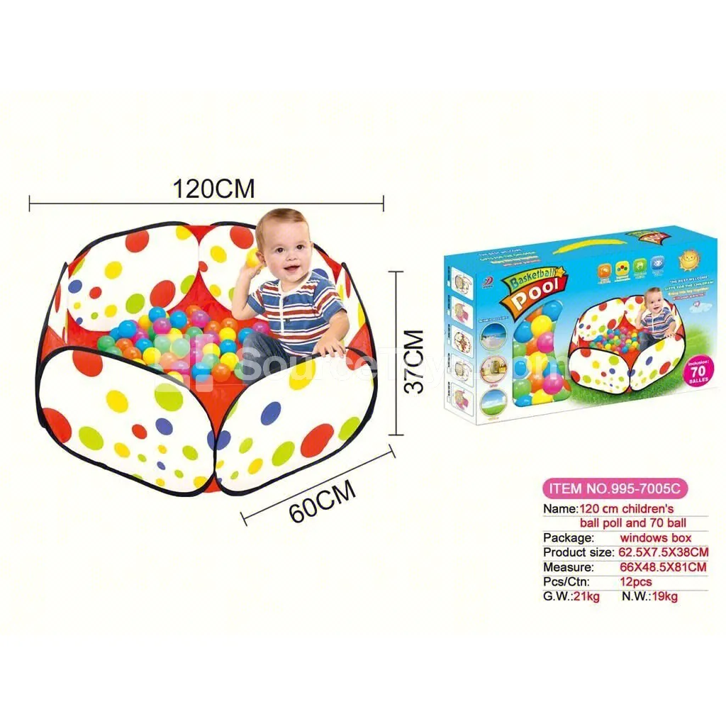 1.2m Ball Pit with 70 pcs 6cm Ocean Balls