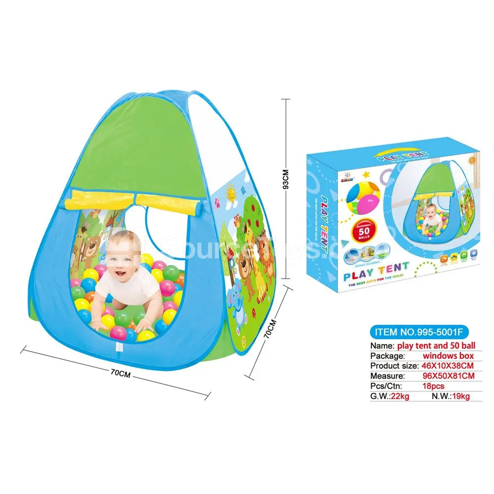 Cartoon Happy Zoo Play Tent with 50 Ocean Balls Cartoon Happy Zoo Play Tent with 50 Ocean Balls