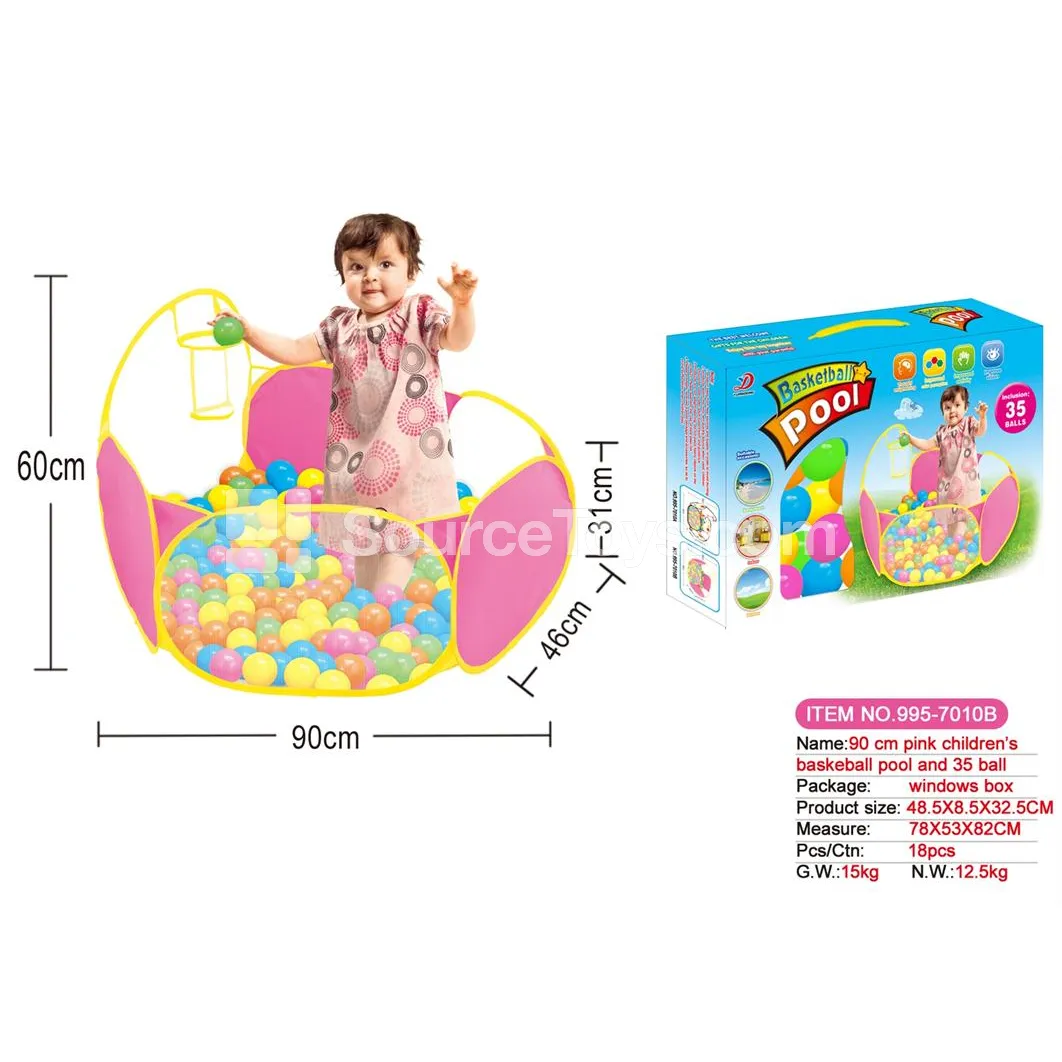 90 cm Basketball Hoop Ball Pit with 35 Pcs 6 cm Ocean Balls (GCC) 90 cm Basketball Hoop Ball Pit with 35 Pcs 6 cm Ocean Balls (GCC)