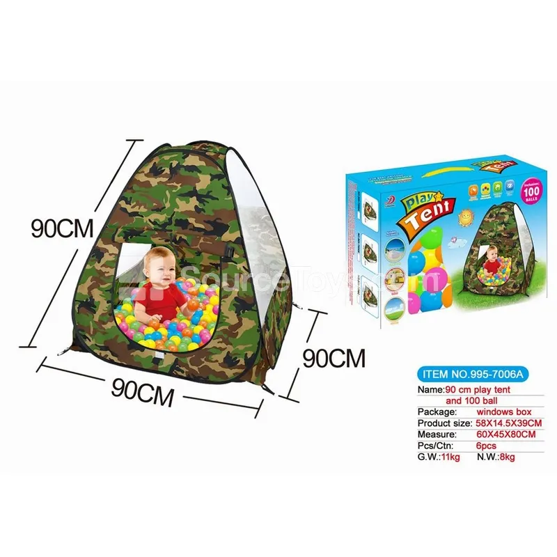 90cm Play Tent with 100pcs 6cm Ocean Balls 90cm Play Tent with 100pcs 6cm Ocean Balls