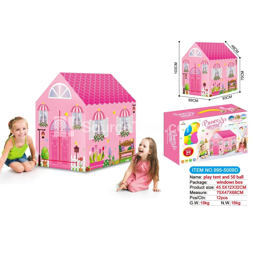 Princess Play Tent with 50 Ocean Balls Princess Play Tent with 50 Ocean Balls