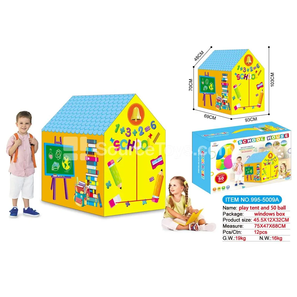 Play Tent House with 50 Ocean Balls Play Tent House with 50 Ocean Balls