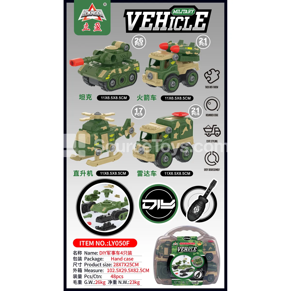 DIY Military Vehicle Set of 4 (GCC) DIY Military Vehicle Set of 4 (GCC)