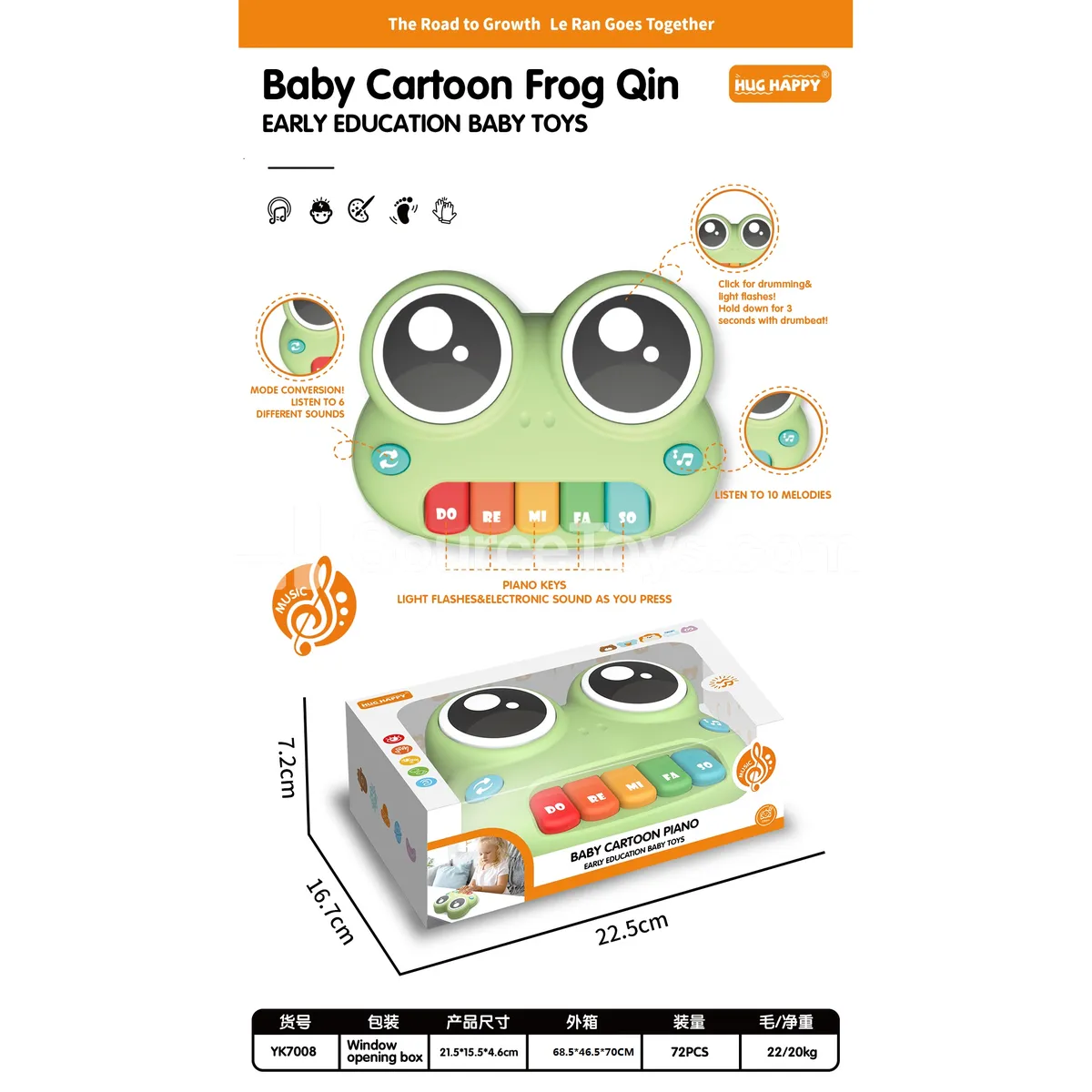 Baby Cartoon Frog Piano Toy Baby Cartoon Frog Piano Toy