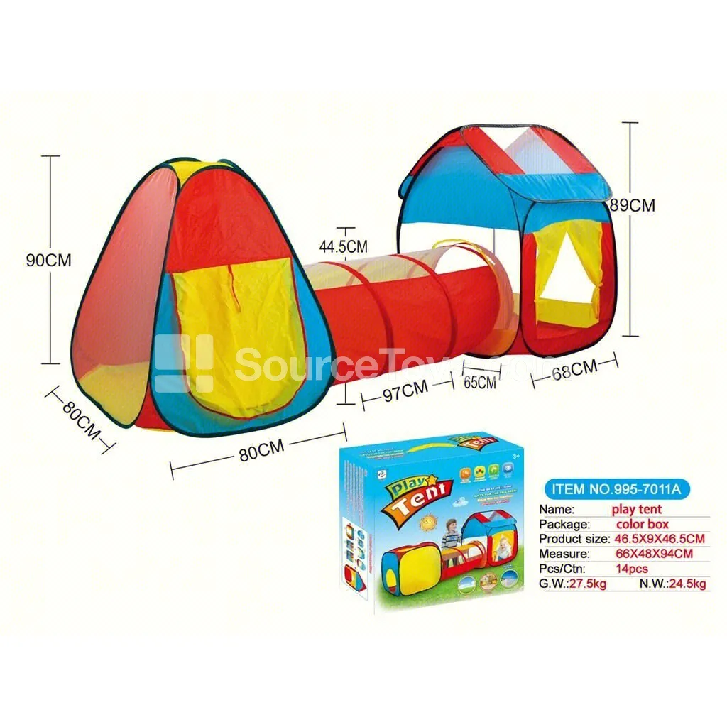 3-in-1 Playhouse with Tunnel and Crawl Tube Tent 3-in-1 Playhouse with Tunnel and Crawl Tube Tent