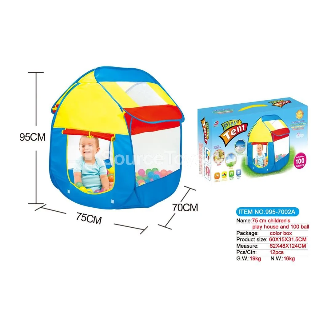 Playhouse with 100-Piece 6cm Ball Pit Balls Playhouse with 100-Piece 6cm Ball Pit Balls