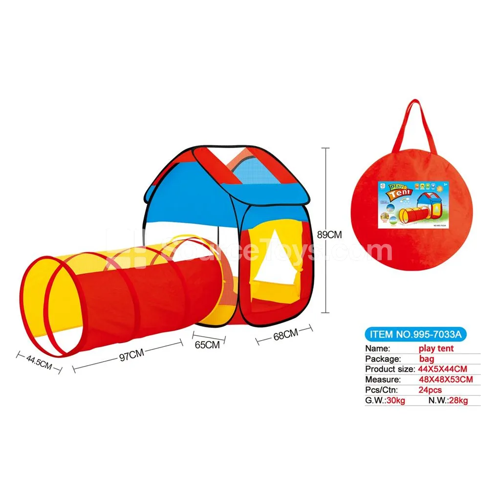 2-in-1 Playhouse with Tunnel Crawl Tube 2-in-1 Playhouse with Tunnel Crawl Tube