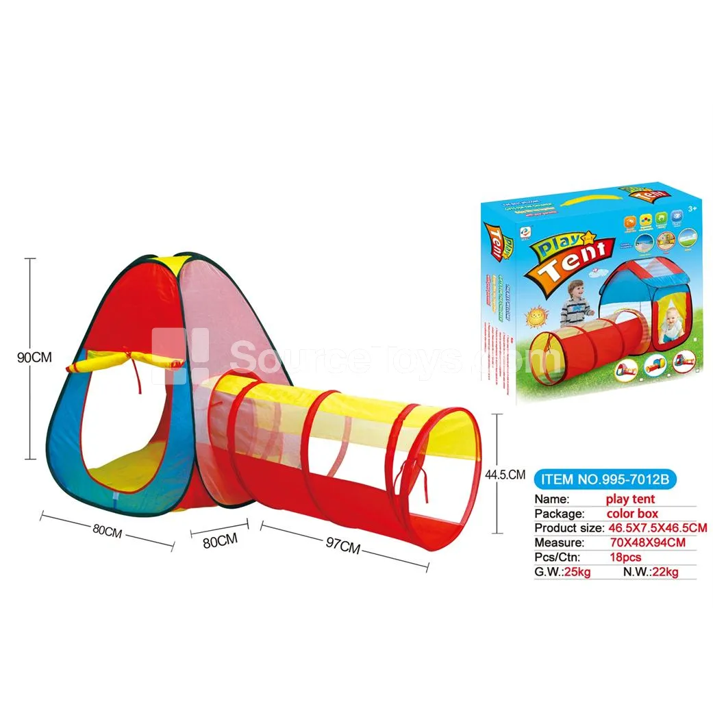 2-in-1 tent with connecting tunnel crawl tube 2-in-1 tent with connecting tunnel crawl tube