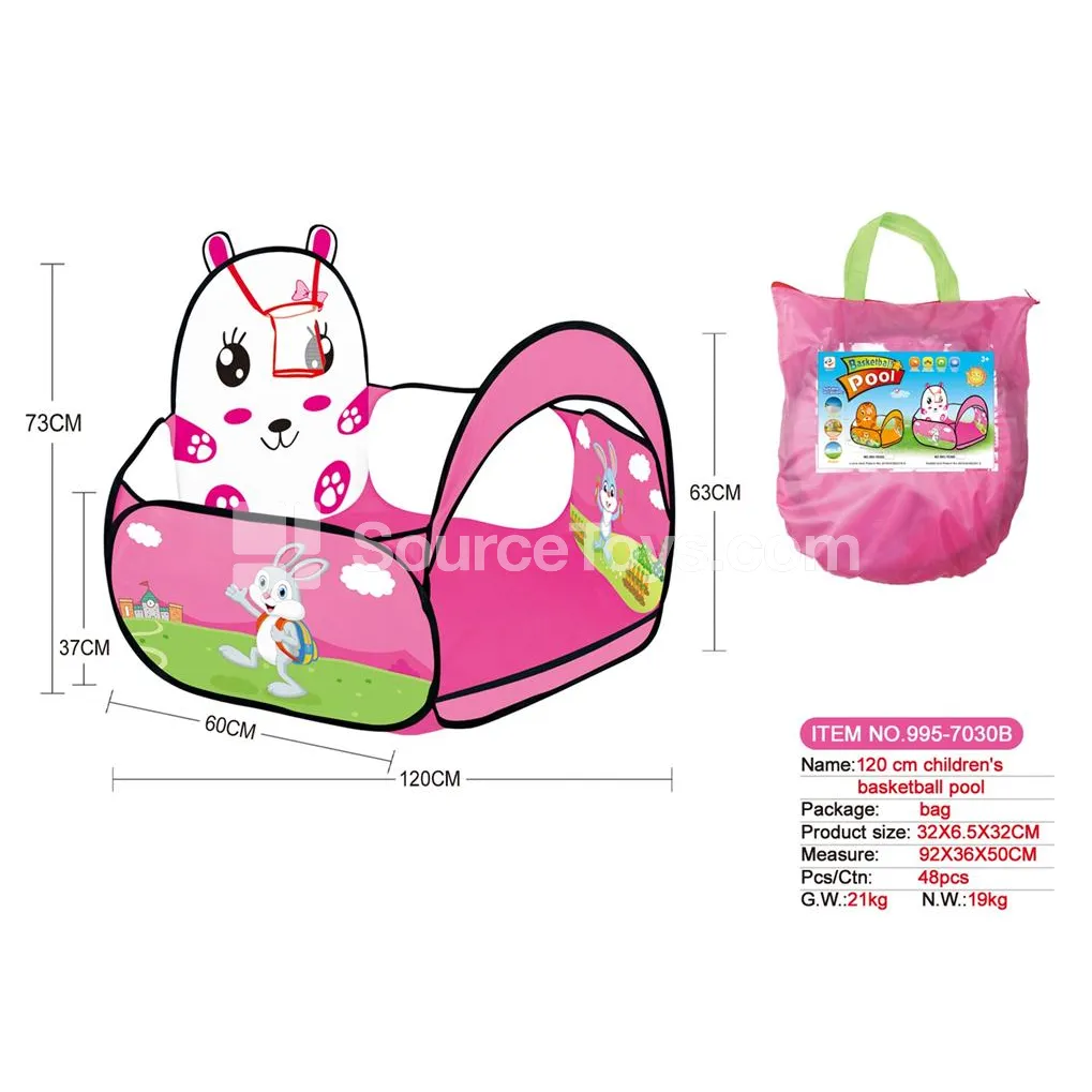120cm Cartoon Rabbit Basketball Hoop and Ball Pit 120cm Cartoon Rabbit Basketball Hoop and Ball Pit