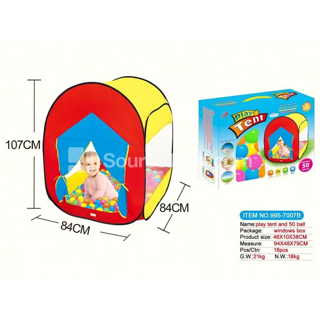 Kids Play Tent with 50 Pcs 6 cm Ocean Balls Kids Play Tent with 50 Pcs 6 cm Ocean Balls