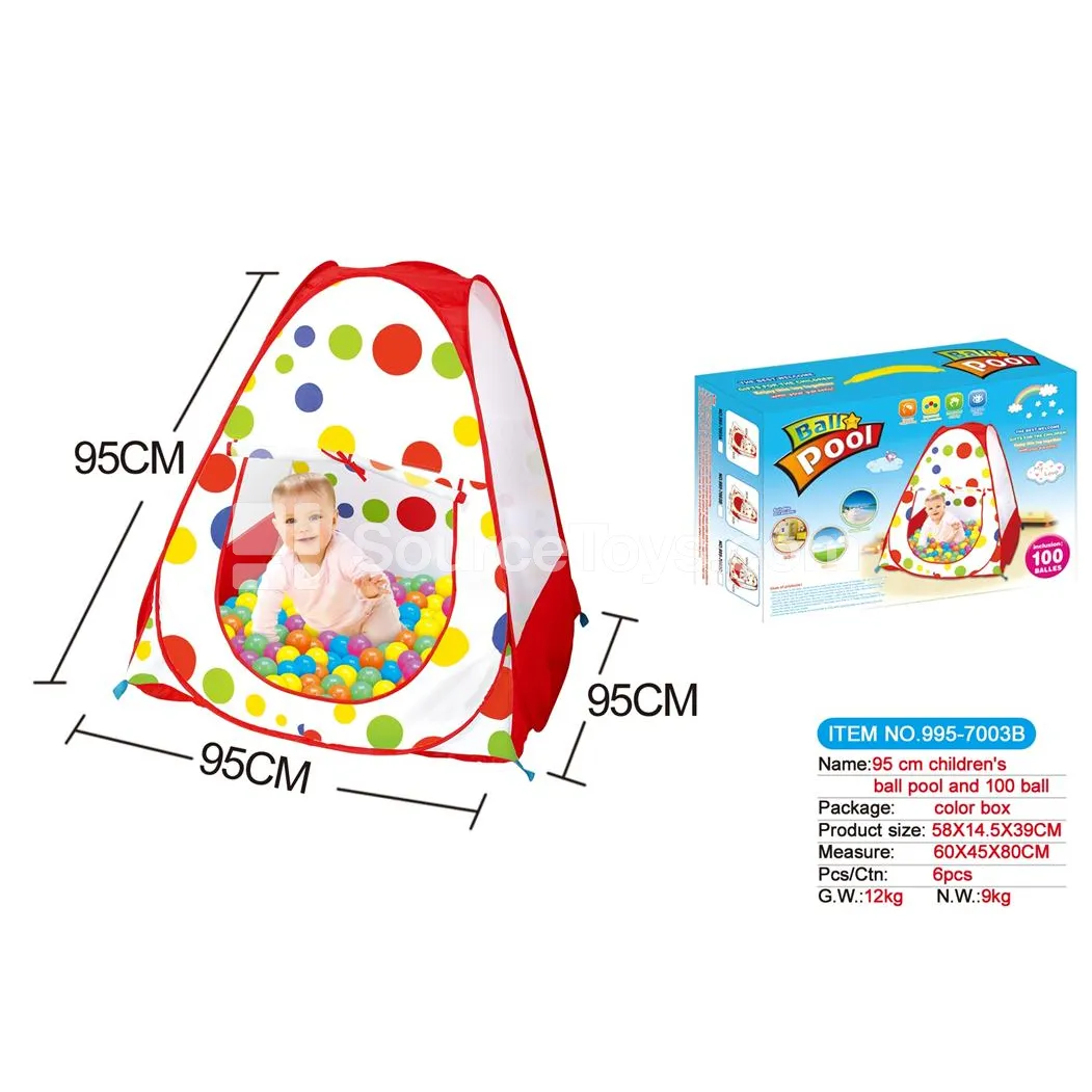 95cm Kids Play Tent with Handbag Packaging + 100pcs 6cm Ocean Balls (GCC) 95cm Kids Play Tent with Handbag Packaging + 100pcs 6cm Ocean Balls (GCC)