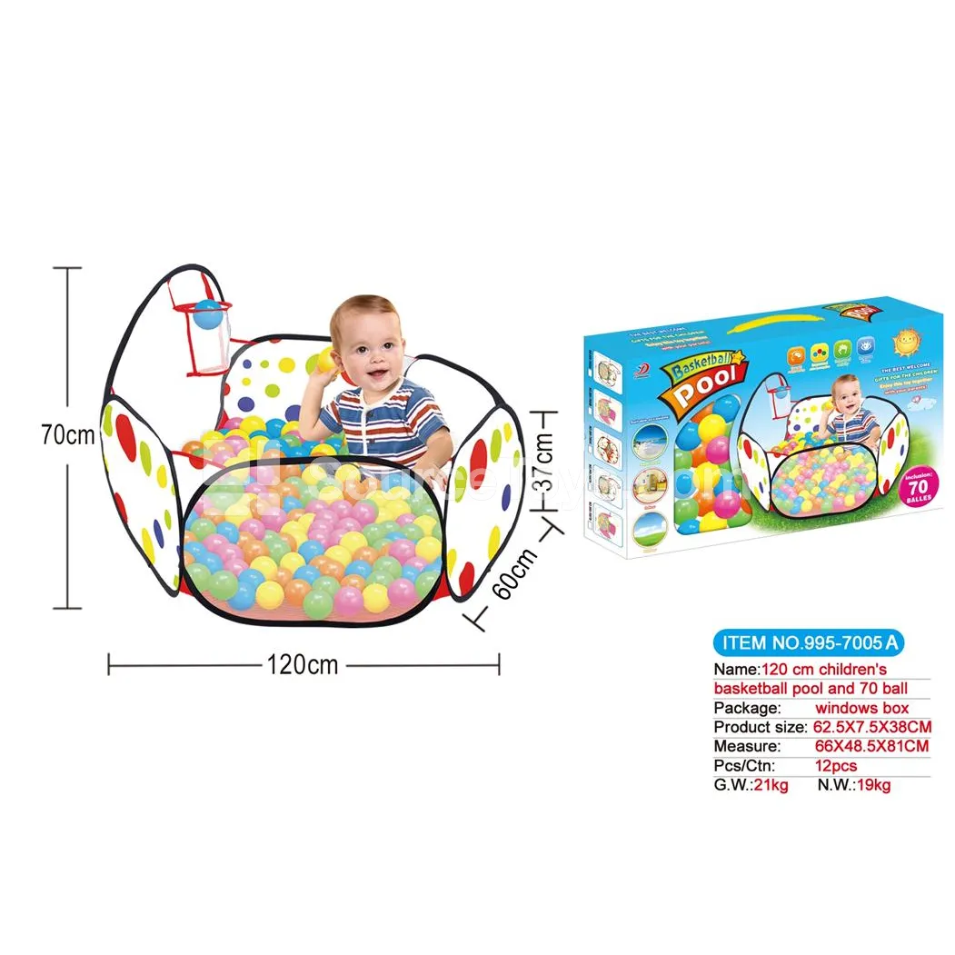 1.2m Basketball Hoop Ball Pit with 70 pcs 6cm Ocean Balls (GCC) 1.2m Basketball Hoop Ball Pit with 70 pcs 6cm Ocean Balls (GCC)