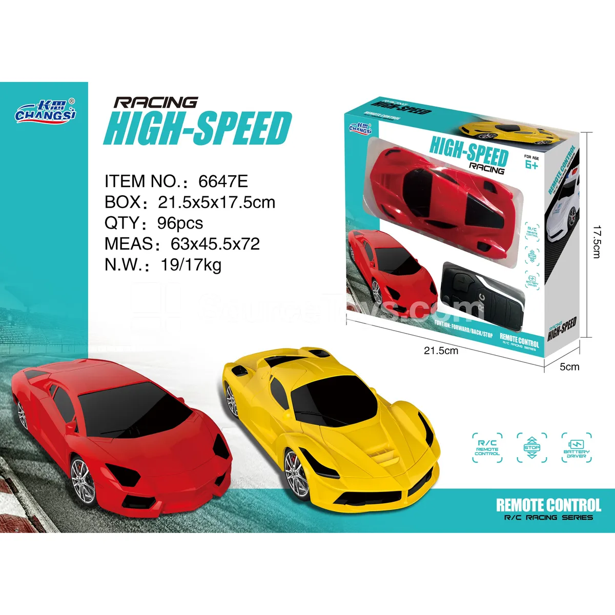 2-channel remote control car, assorted red/yellow sports car styles 2-channel remote control car, assorted red/yellow sports car styles