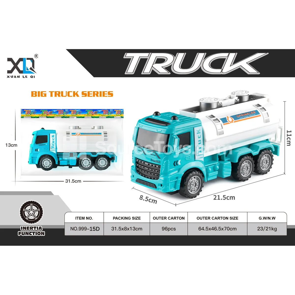 Blue Water Sprinkler Truck