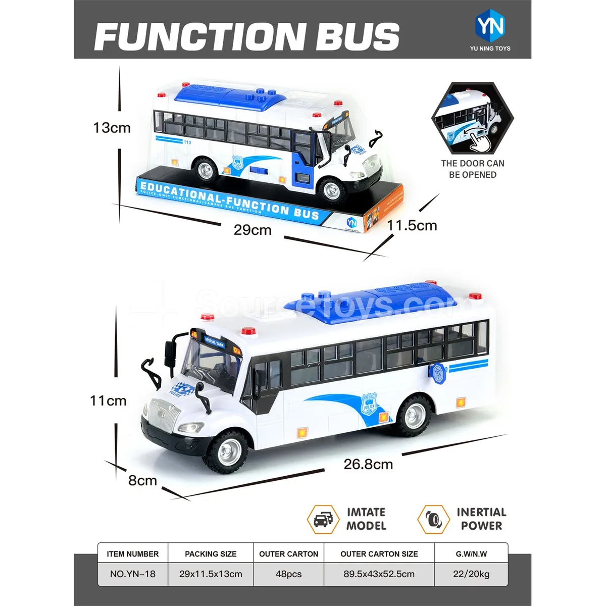 Blue School Bus Toy