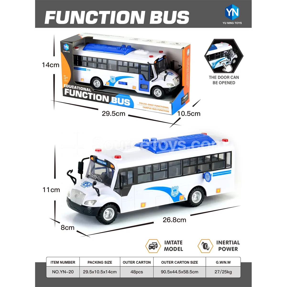 Blue School Bus Toy