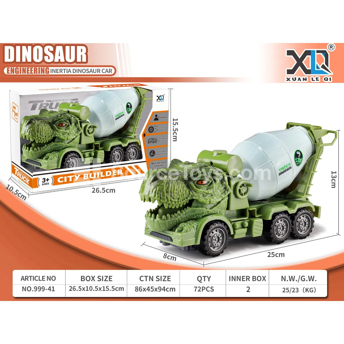 Dinosaur Mixer Truck
