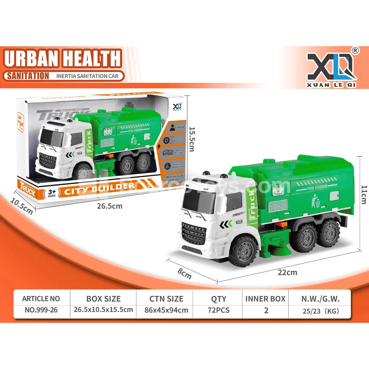 European-style street sweeper truck