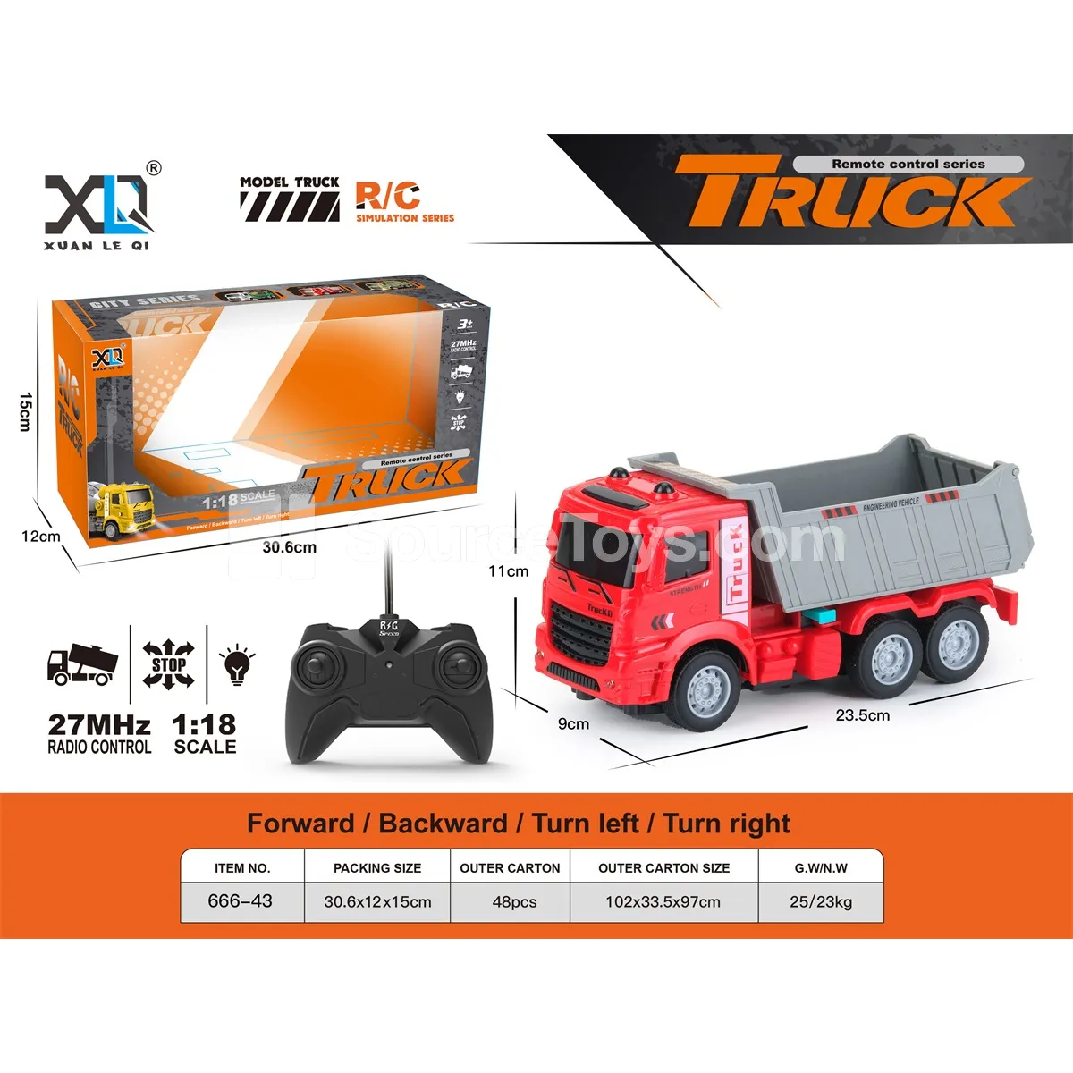 Remote Control Red Dump Truck Remote Control Red Dump Truck