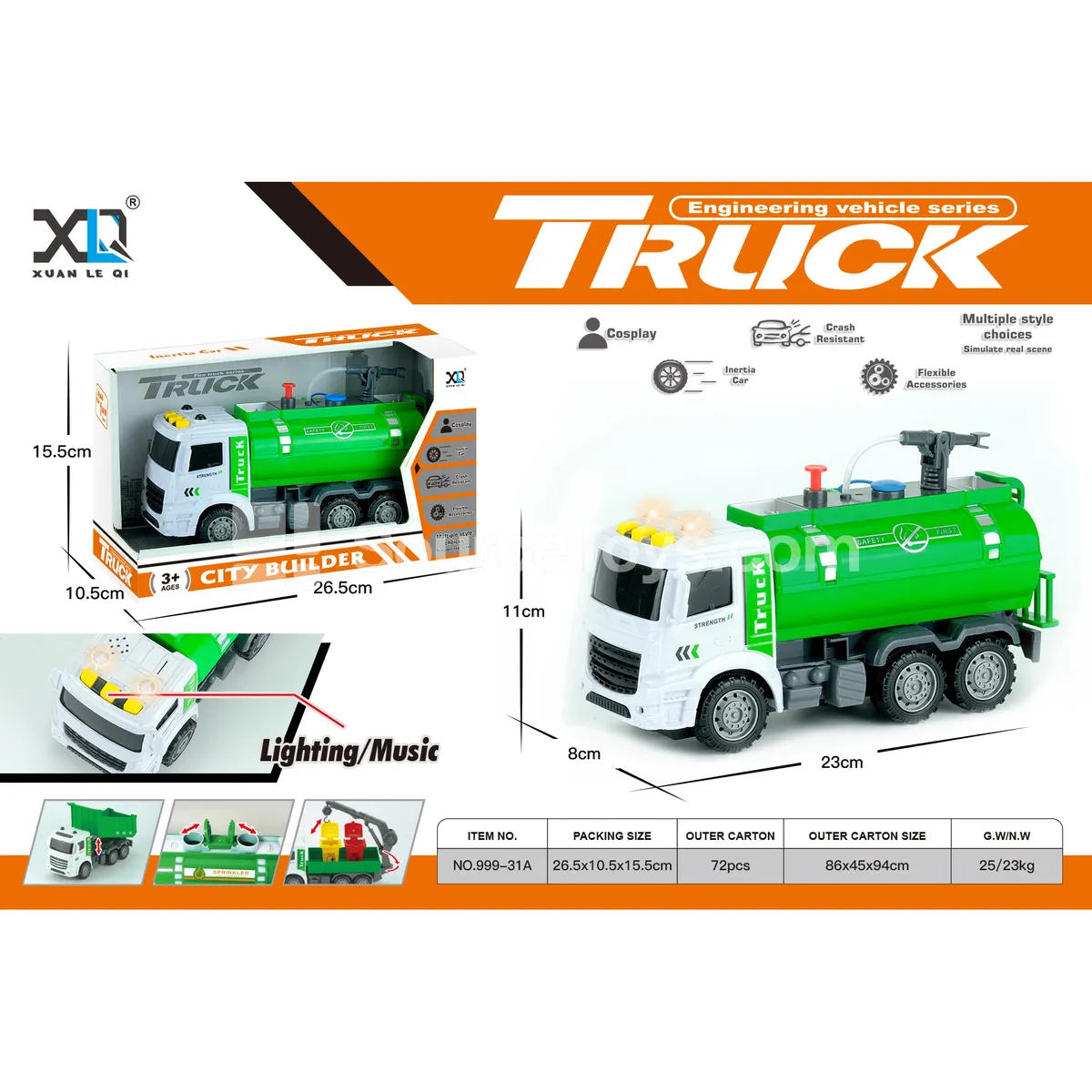 Sanitation Water Sprinkler Truck (with sound and light) Sanitation Water Sprinkler Truck (with sound and light)