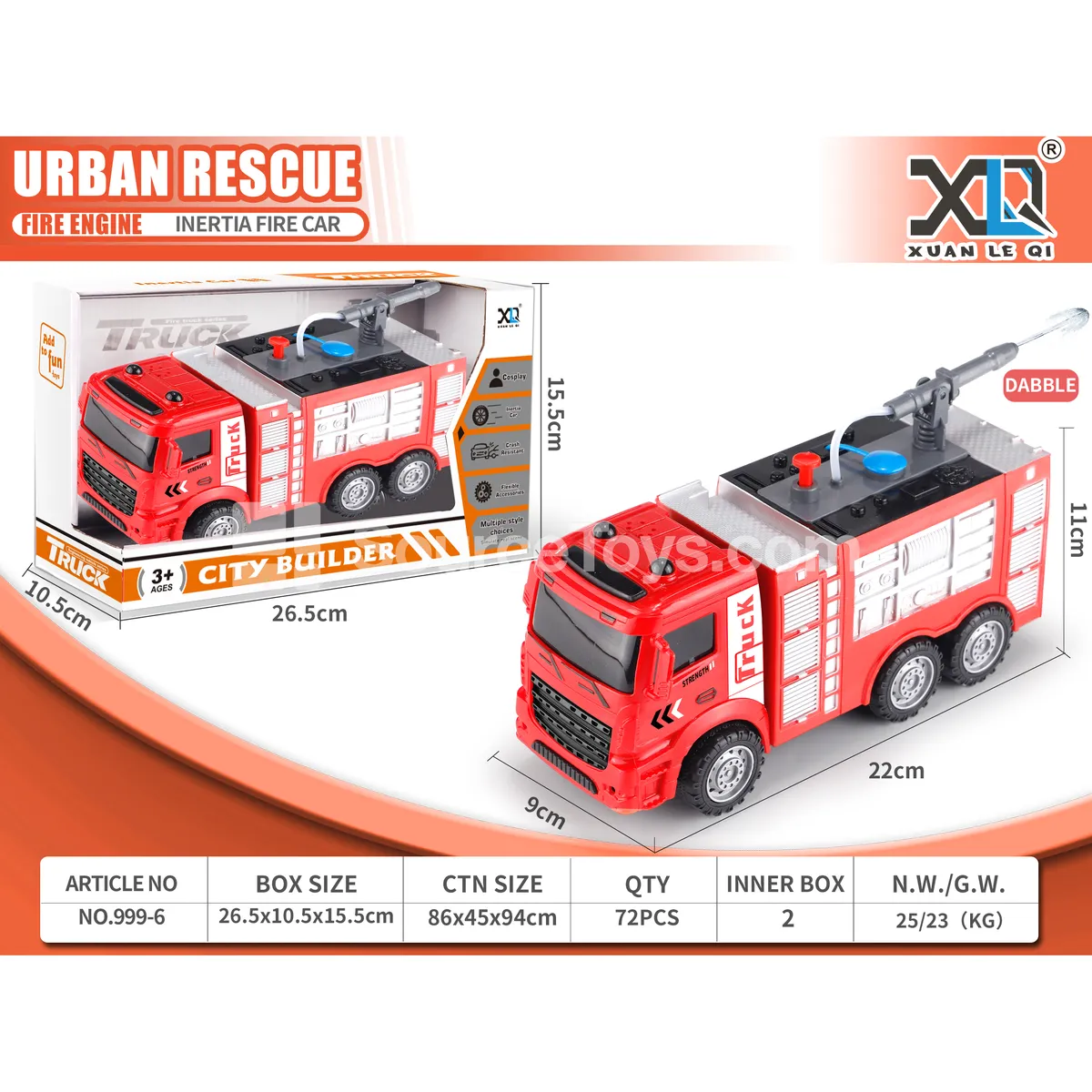 European-style fire truck