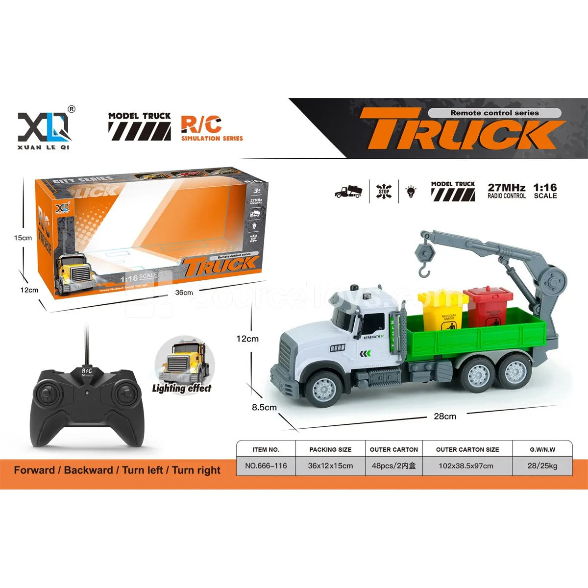Sanitation Garbage Truck Ride-On Toy