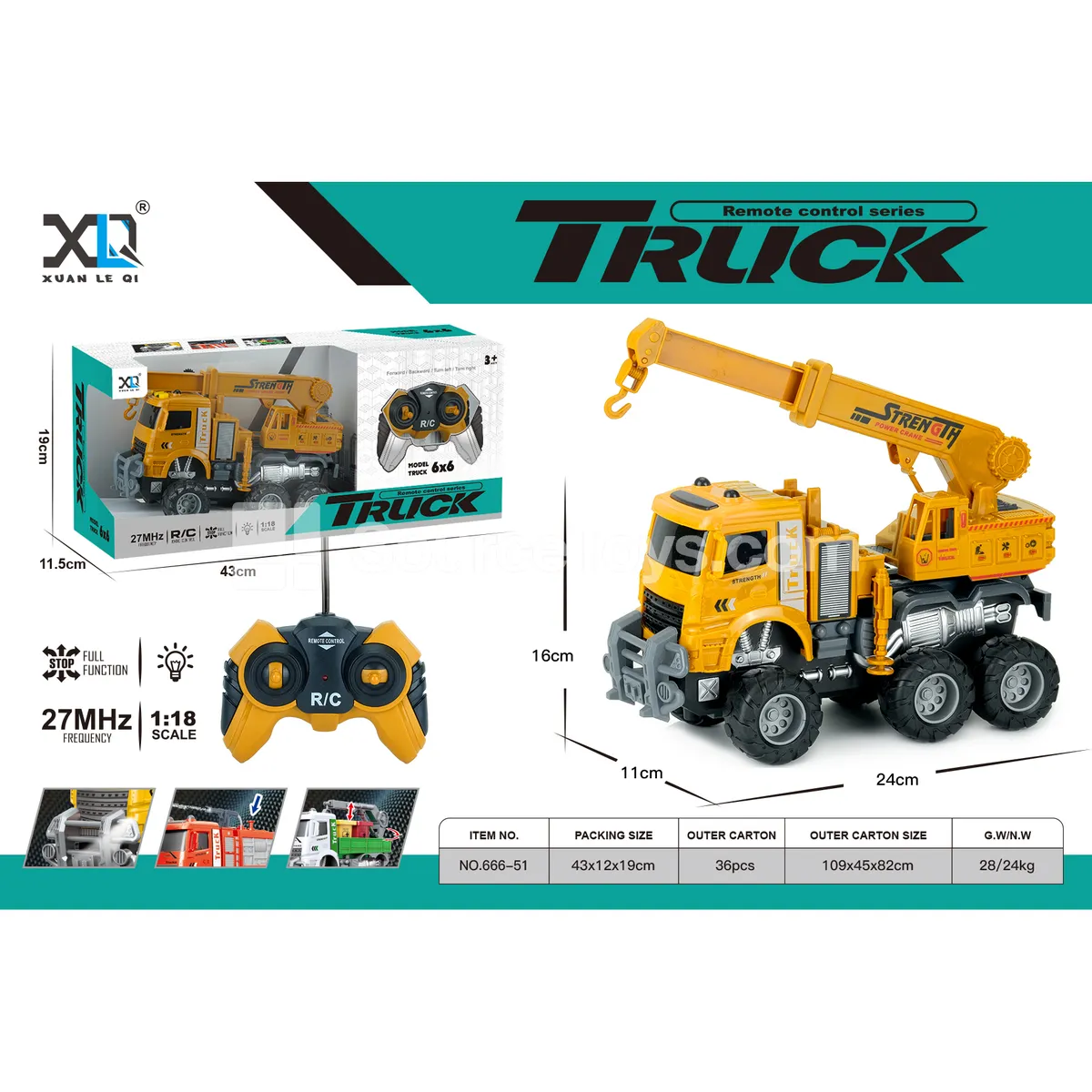 Off-Road Big Wheel Engineering Crane Truck with Battery