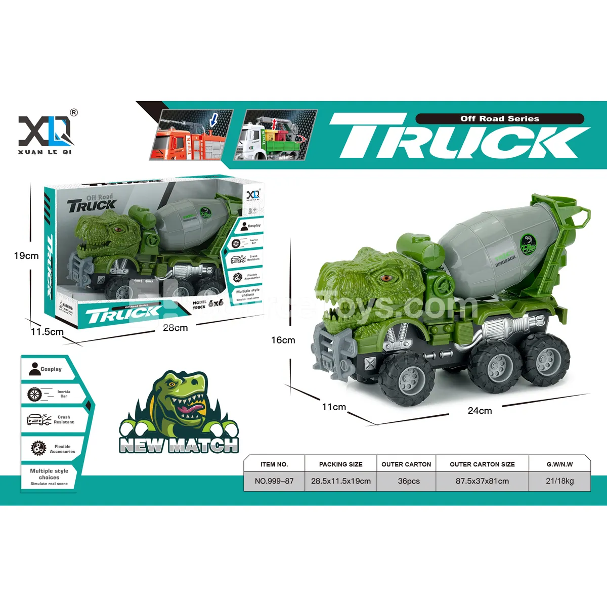 Dinosaur Mixer Truck Dinosaur Mixer Truck