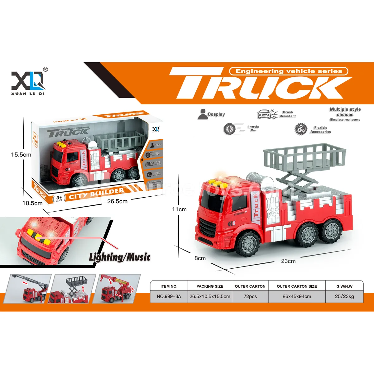 Fire Truck with Ladder (with Lights and Sounds) Fire Truck with Ladder (with Lights and Sounds)
