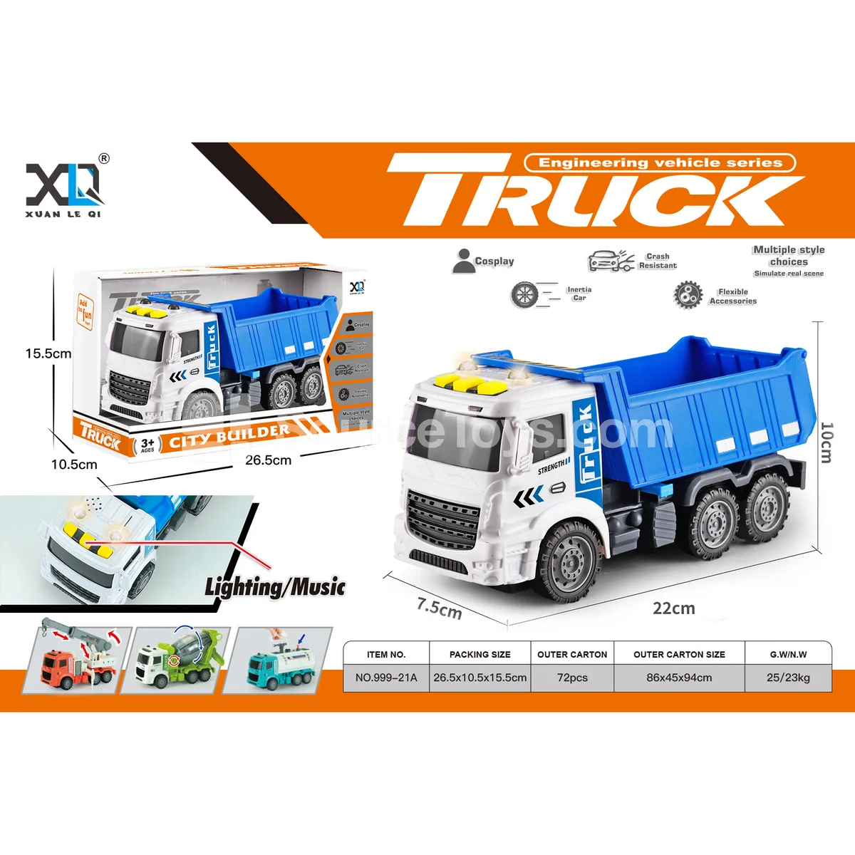European-Style Transport Vehicle with Sound and Light European-Style Transport Vehicle with Sound and Light