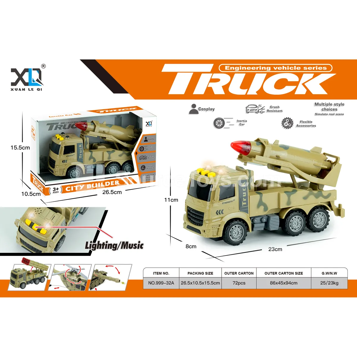 Military Rocket Vehicle with Sound and Light Military Rocket Vehicle with Sound and Light