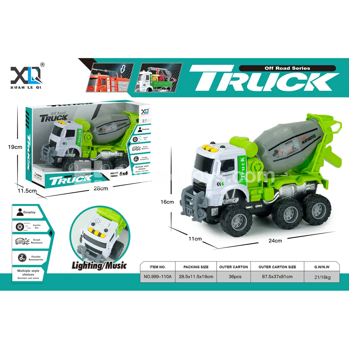 Construction Mixer Truck with Lights and Sounds Construction Mixer Truck with Lights and Sounds