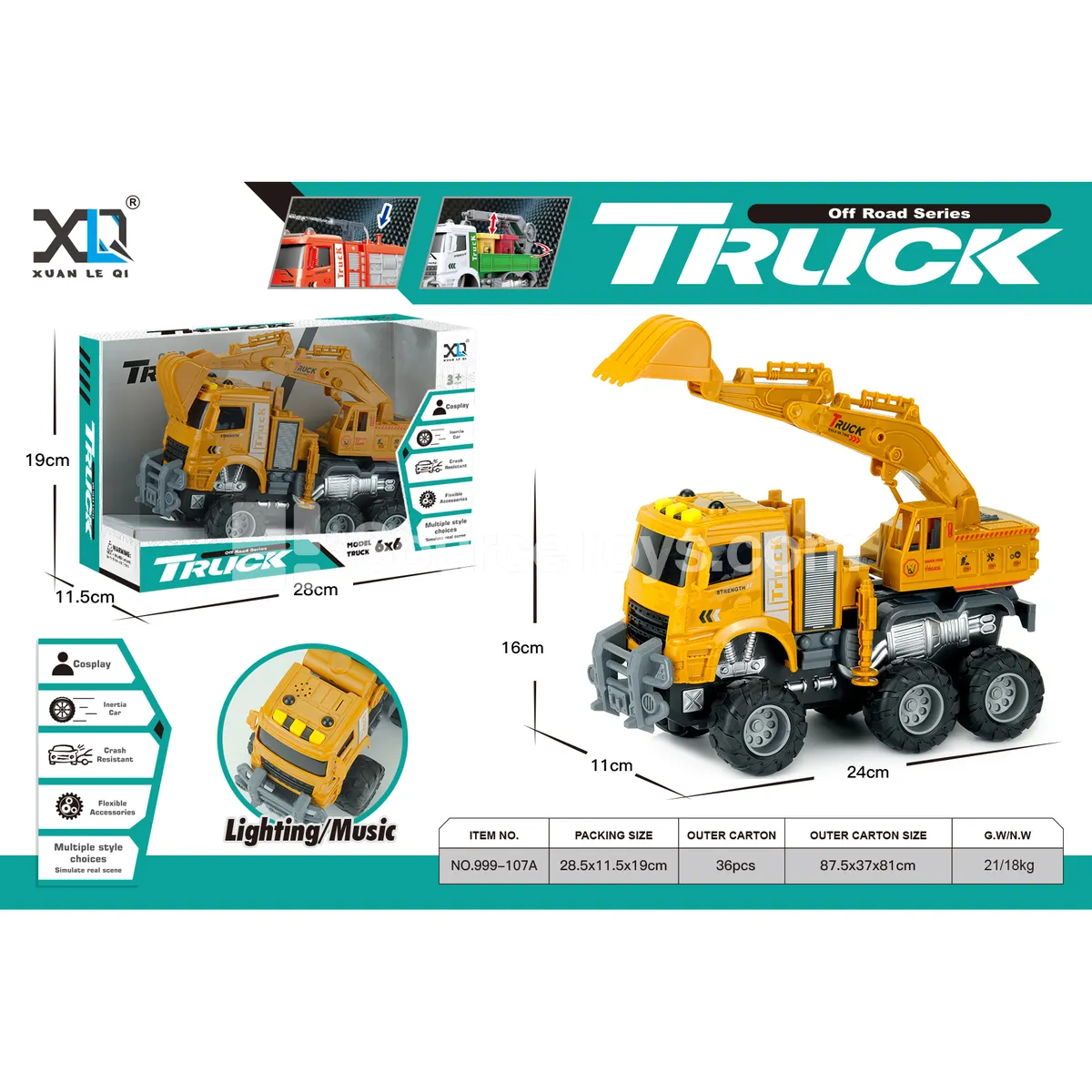Construction Excavator Truck (with sound and light)